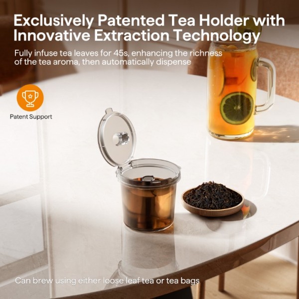 Tastyle Single Serve Coffee Maker for K Cup, Ground and Tea Leaves, Hot and Iced Coffee Machines with Bold Setting, 6 to 16 Oz Brew Sizes, Compact for Small Spaces, Black